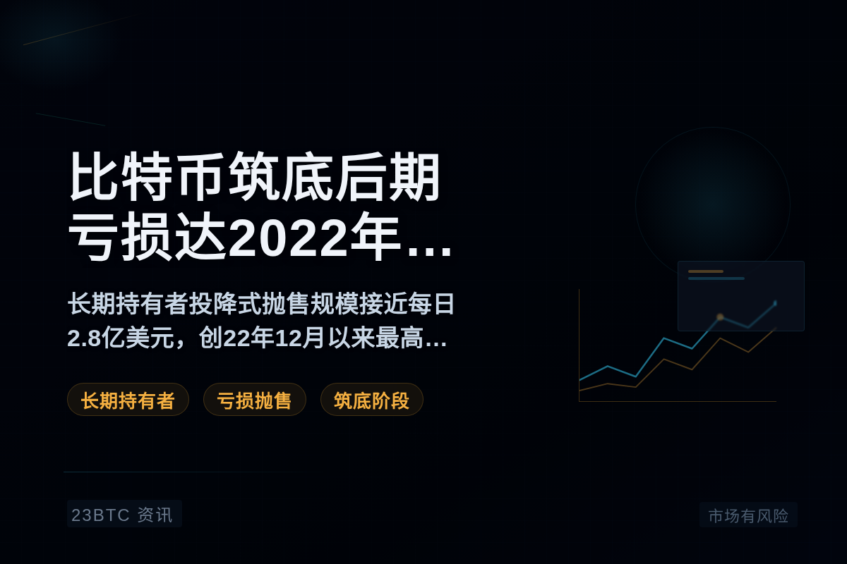 比特币筑底后期亏损达2022年底高点插图1 比特币筑底后期亏损达2022年底高点