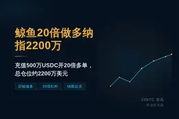 盘前鲸鱼做多纳指2200万美元