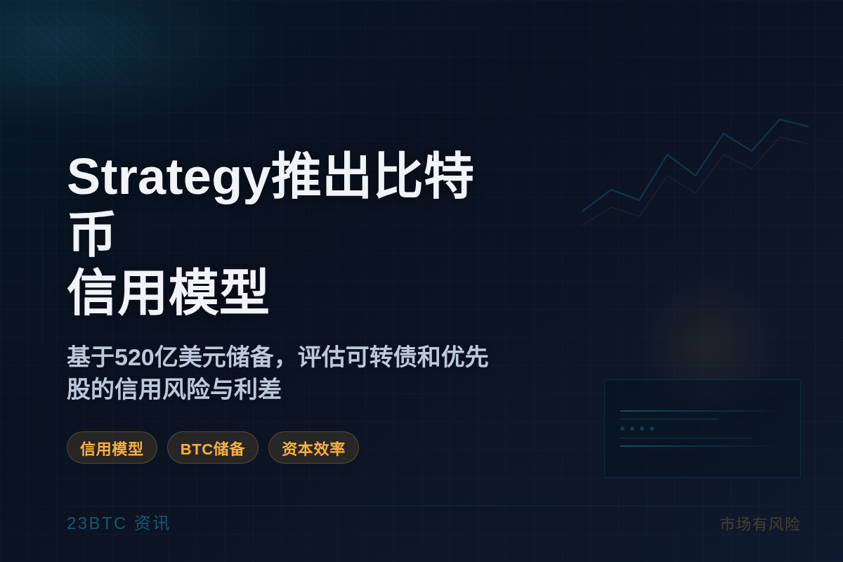 Strategy 推出比特币信用评估模型插图1 Strategy 推出比特币信用评估模型