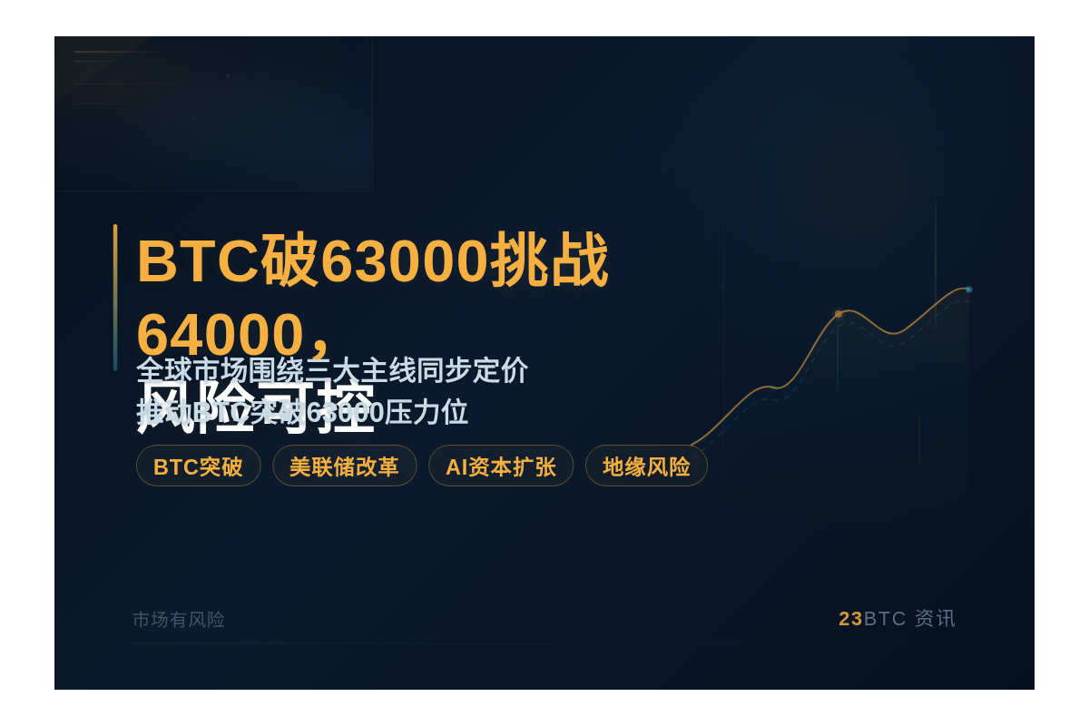 BTC破63000挑战64000,风险可控插图1 BTC破63000挑战64000,风险可控