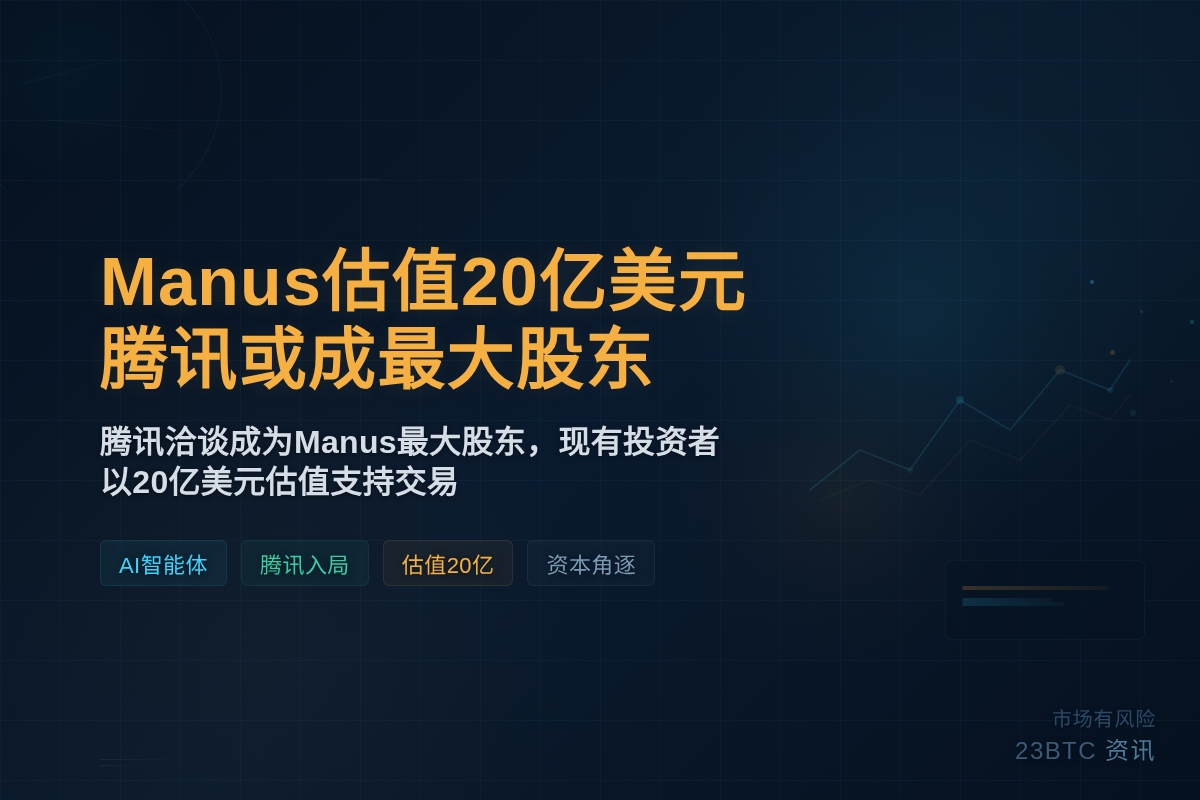Manus估值20亿美元,腾讯或成最大股东插图1 Manus估值20亿美元,腾讯或成最大股东