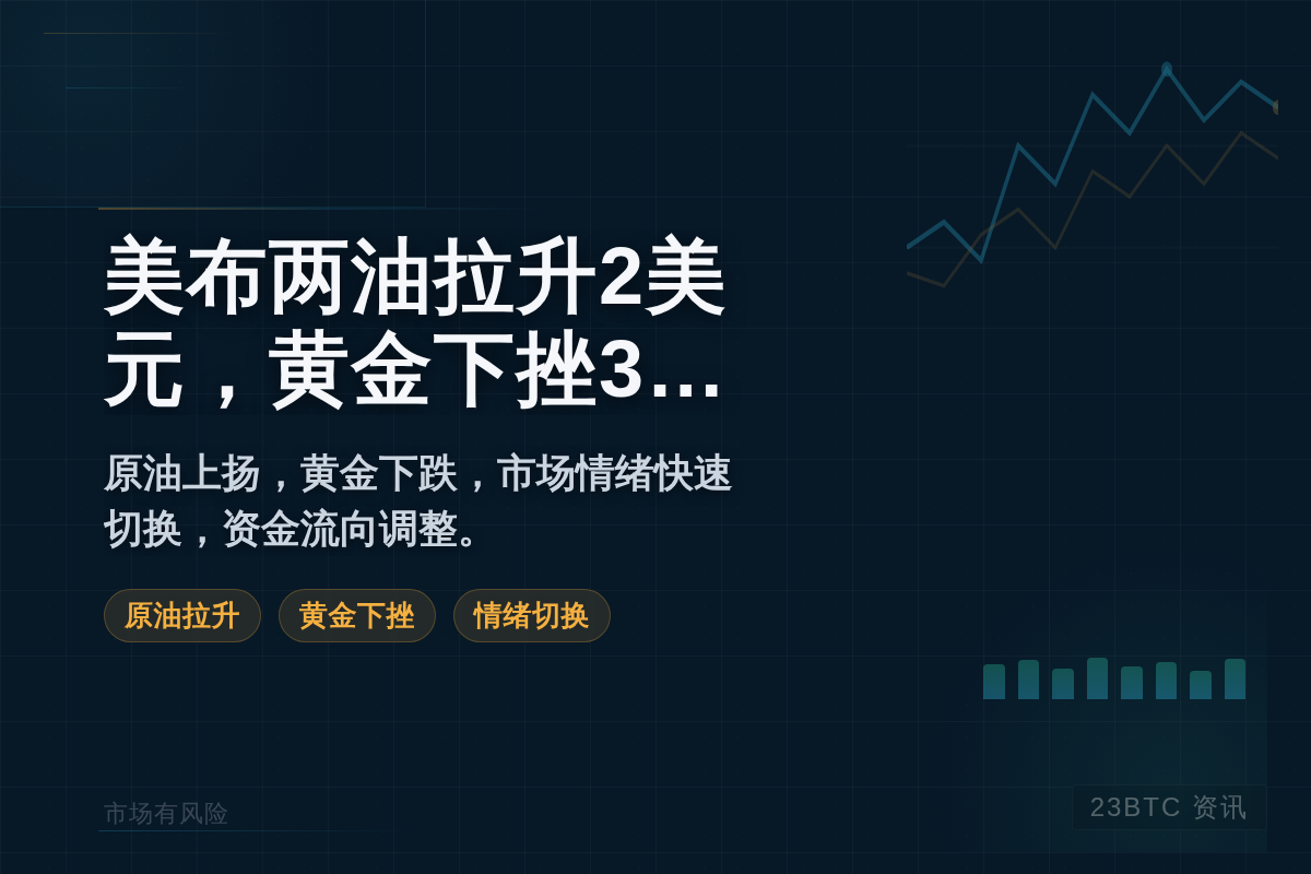 美布两油拉升2美元,黄金下挫35美元插图1 美布两油拉升2美元,黄金下挫35美元