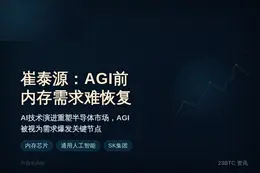 崔泰源：AGI前内存需求难恢复