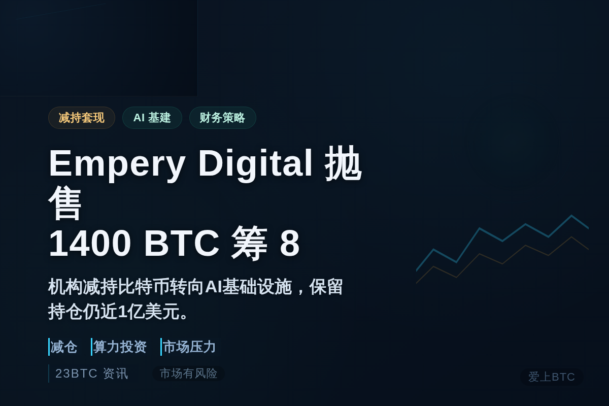 Empery Digital 抛售 1400 BTC 筹 8插图1 Empery Digital 抛售 1400 BTC 筹 8