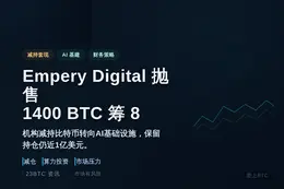 Empery Digital 抛售 1400 BTC 筹 8