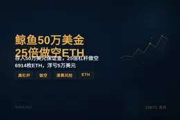 鲸鱼50万美金25倍做空ETH