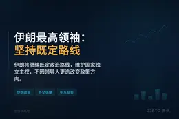 伊朗最高领袖：坚持既定路线不动摇
