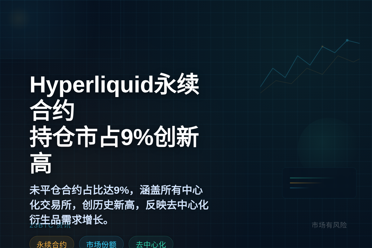 Hyperliquid永续合约持仓市占9%创新高