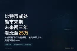 比特币或处熊市末期，未来两三年看涨至25万