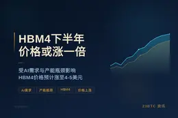 HBM4下半年价格或涨一倍
