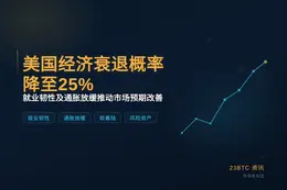 美国经济衰退概率降至25%