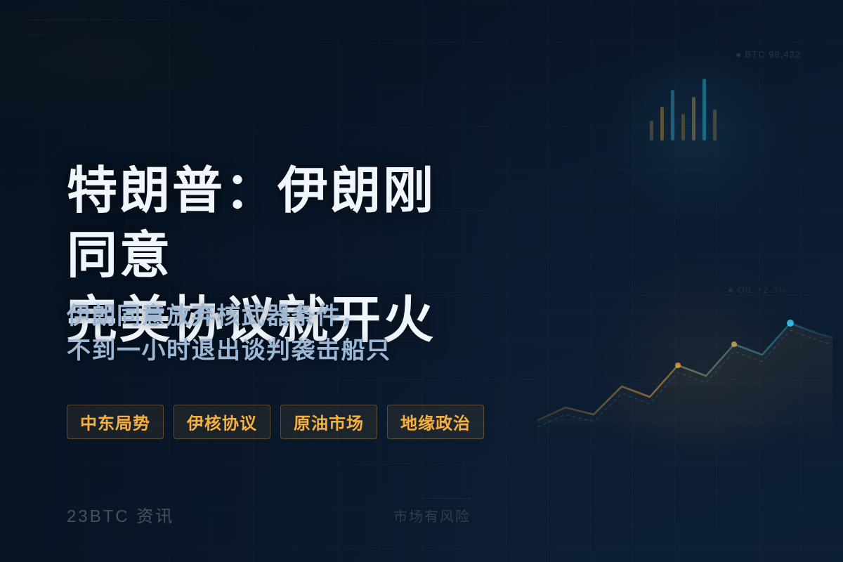 特朗普：伊朗刚同意完美协议就开火