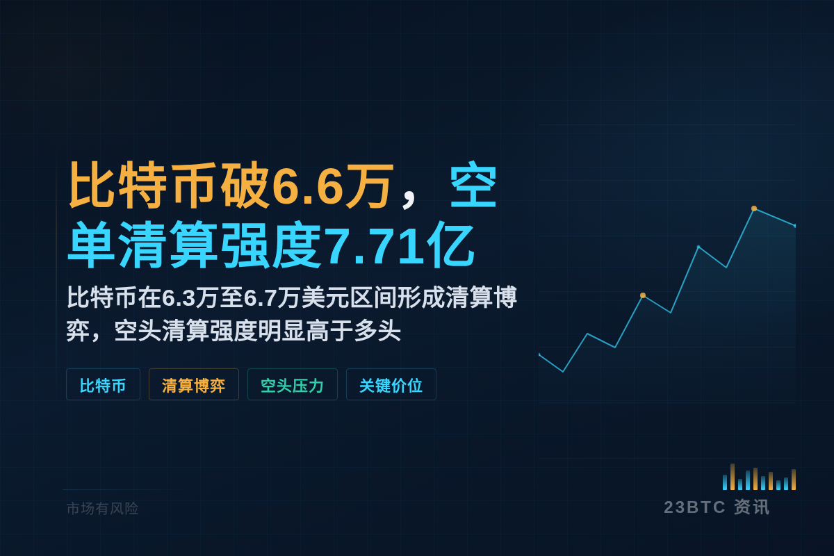 比特币破6.6万，空单清算强度7.71亿