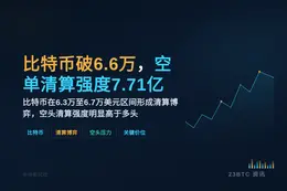 比特币破6.6万，空单清算强度7.71亿