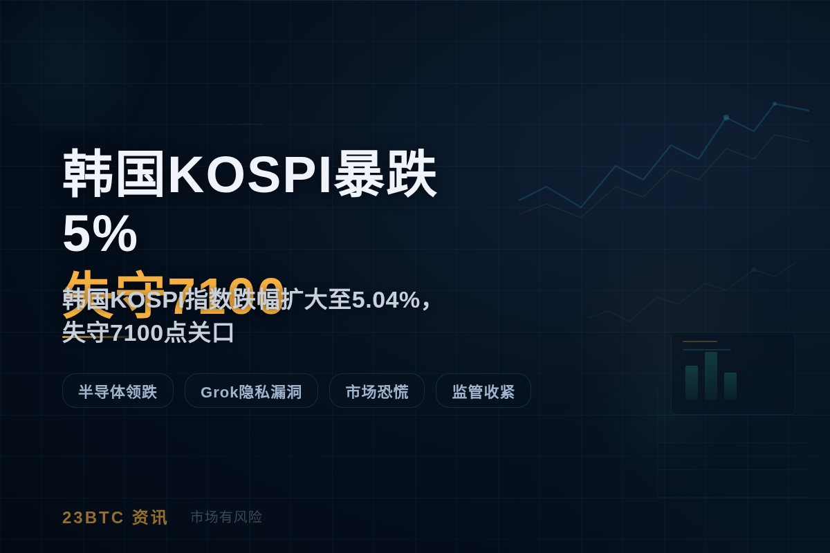 韩国KOSPI暴跌5%失守7100