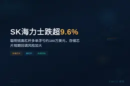 SK海力士跌超9.6%，聪明钱开始回吐利润