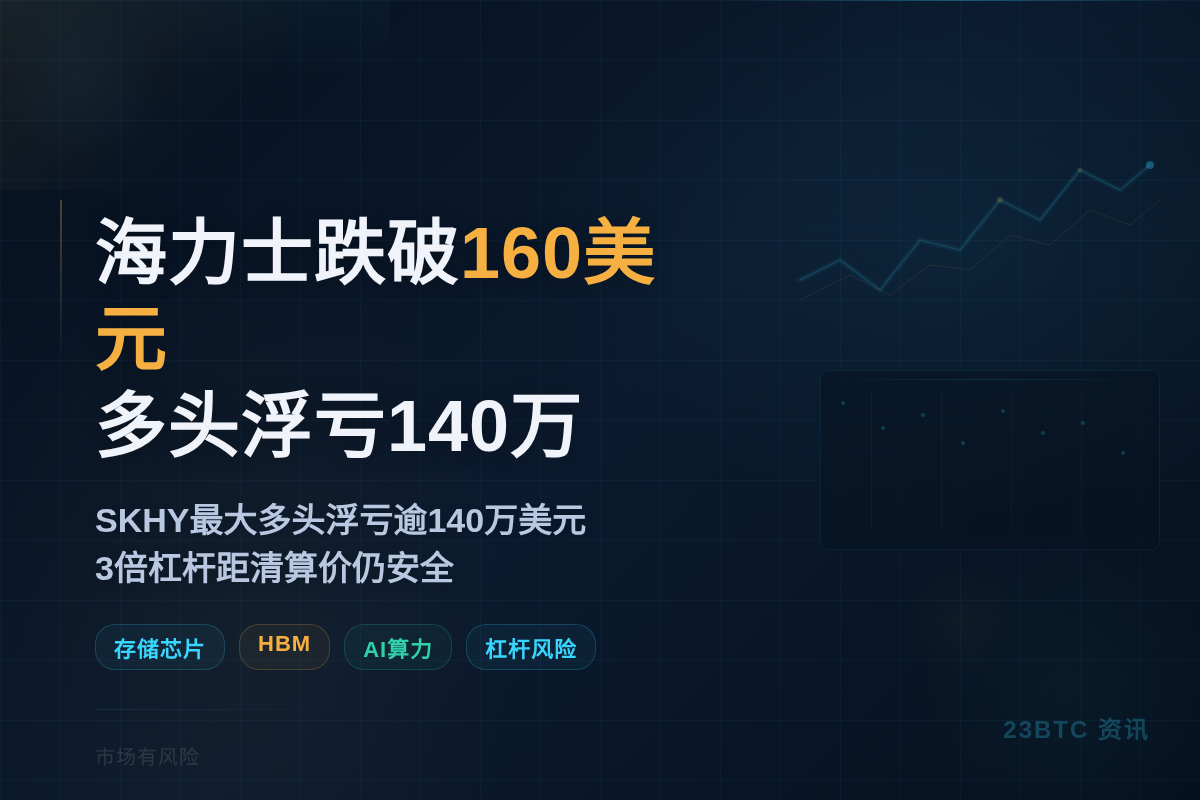 海力士跌破160美元,多头浮亏140万插图1 海力士跌破160美元,多头浮亏140万