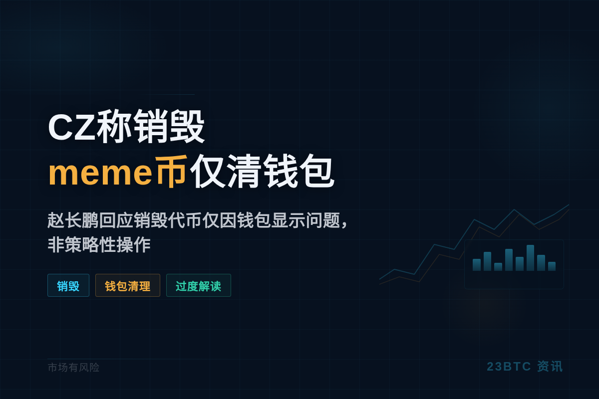CZ称销毁meme币仅清钱包