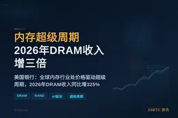 BofA：内存超级周期，2026年DRAM收入增三倍