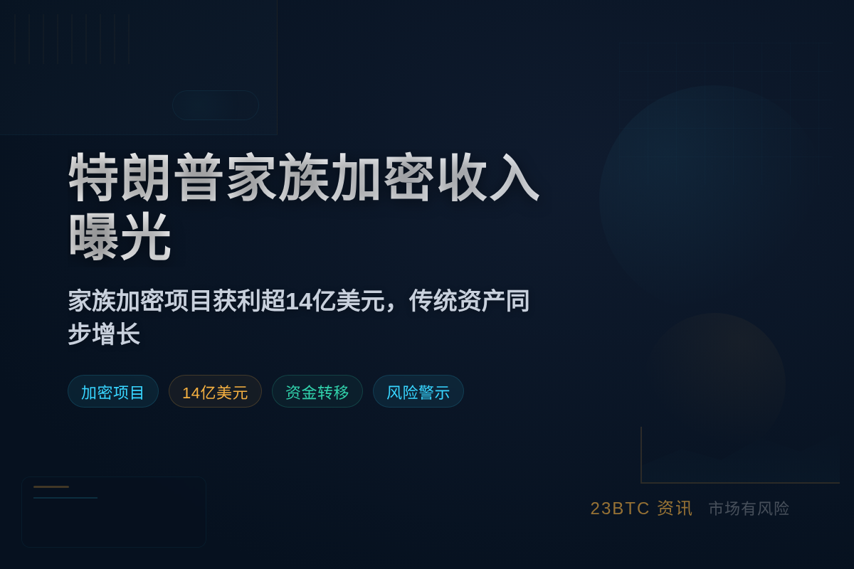 特朗普家族加密收入曝光插图 特朗普家族加密收入曝光