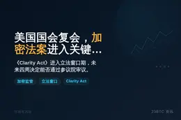 美国国会复会，加密法案进入关键窗口
