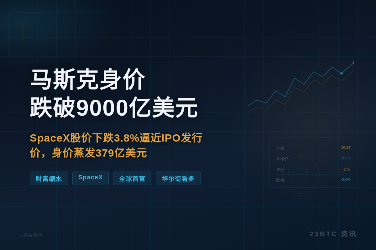 马斯克身价跌破9000亿美元插图1 马斯克身价跌破9000亿美元