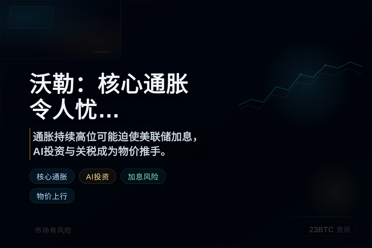 沃勒：核心通胀令人忧，AI投资推高物价