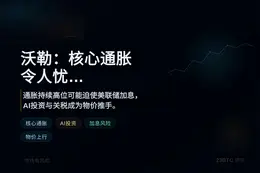 沃勒：核心通胀令人忧，AI投资推高物价