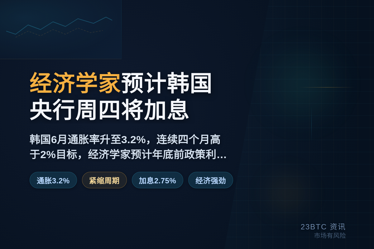 经济学家预计韩国央行周四将加息插图1 经济学家预计韩国央行周四将加息