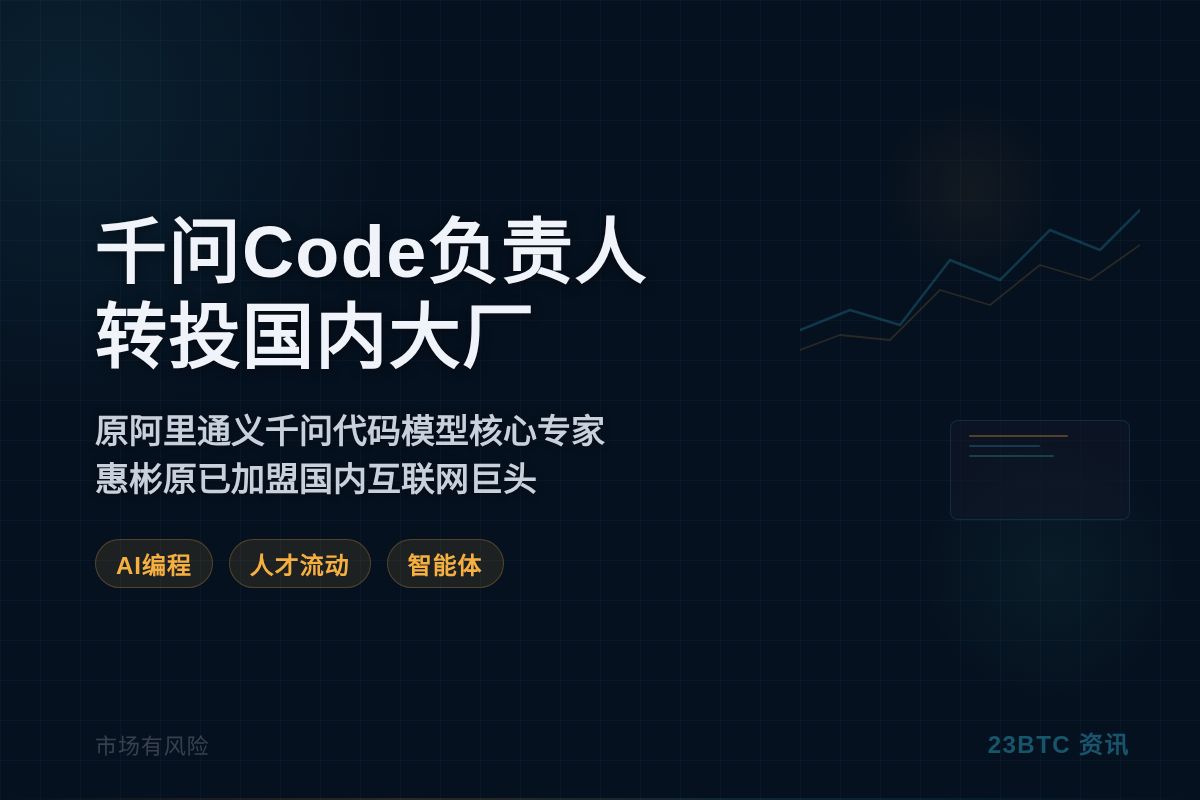 阿里千问Code负责人转投国内大厂插图1 阿里千问Code负责人转投国内大厂
