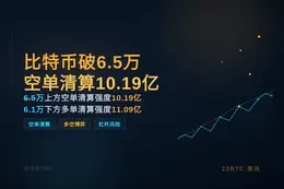 比特币破6.5万，空单清算10.19亿