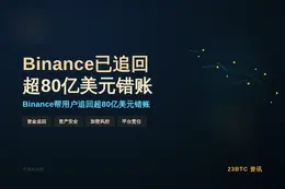 Binance已追回超80亿美元错账