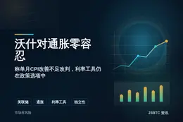 美联储主席沃什首次出席国会听证会时表示，美联储对持续高企的通胀「零容忍」，过去五年通胀长期高于 2% 目标是美联储的失职，不会因单月 CPI 数据改善而改变判断