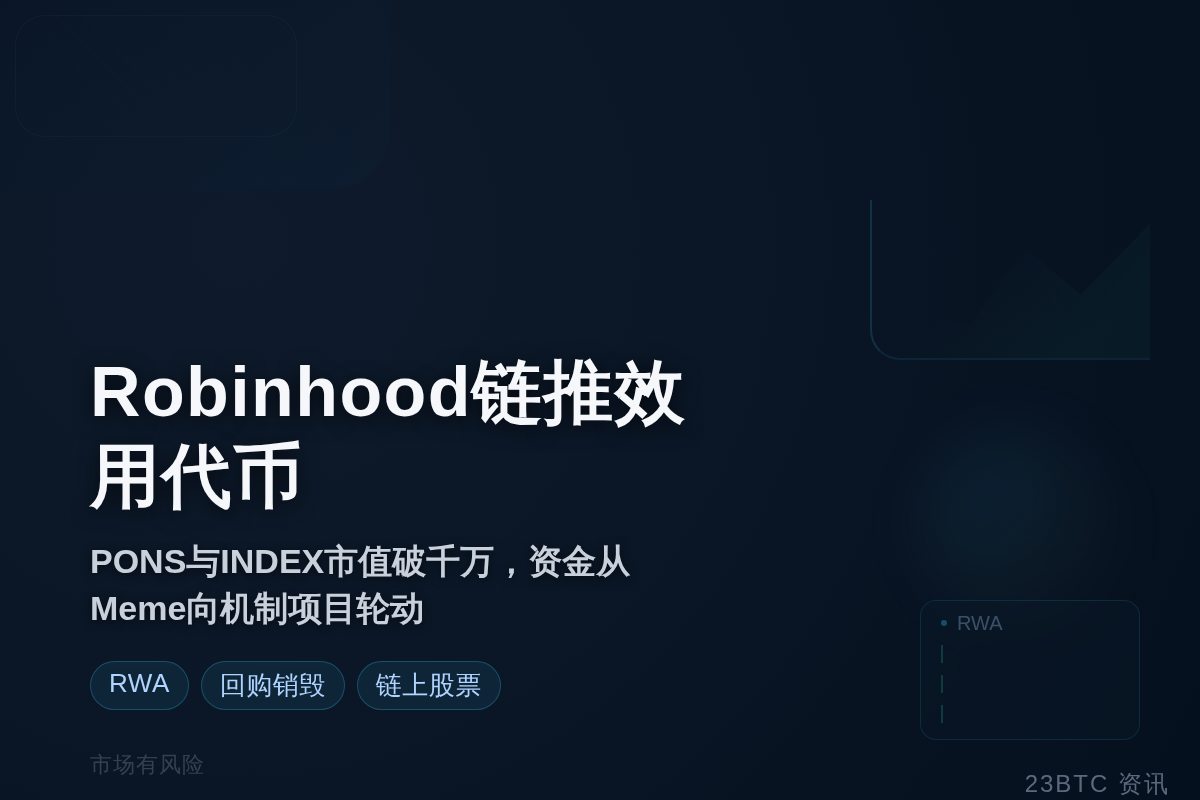 Robinhood链推效用代币,PONS与INDEX市值破千插图1 Robinhood链推效用代币,PONS与INDEX市值破千