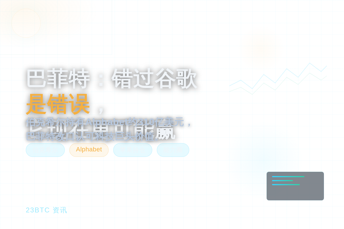 巴菲特:错过谷歌是错误,它现在更可能赢插图 巴菲特:错过谷歌是错误,它现在更可能赢