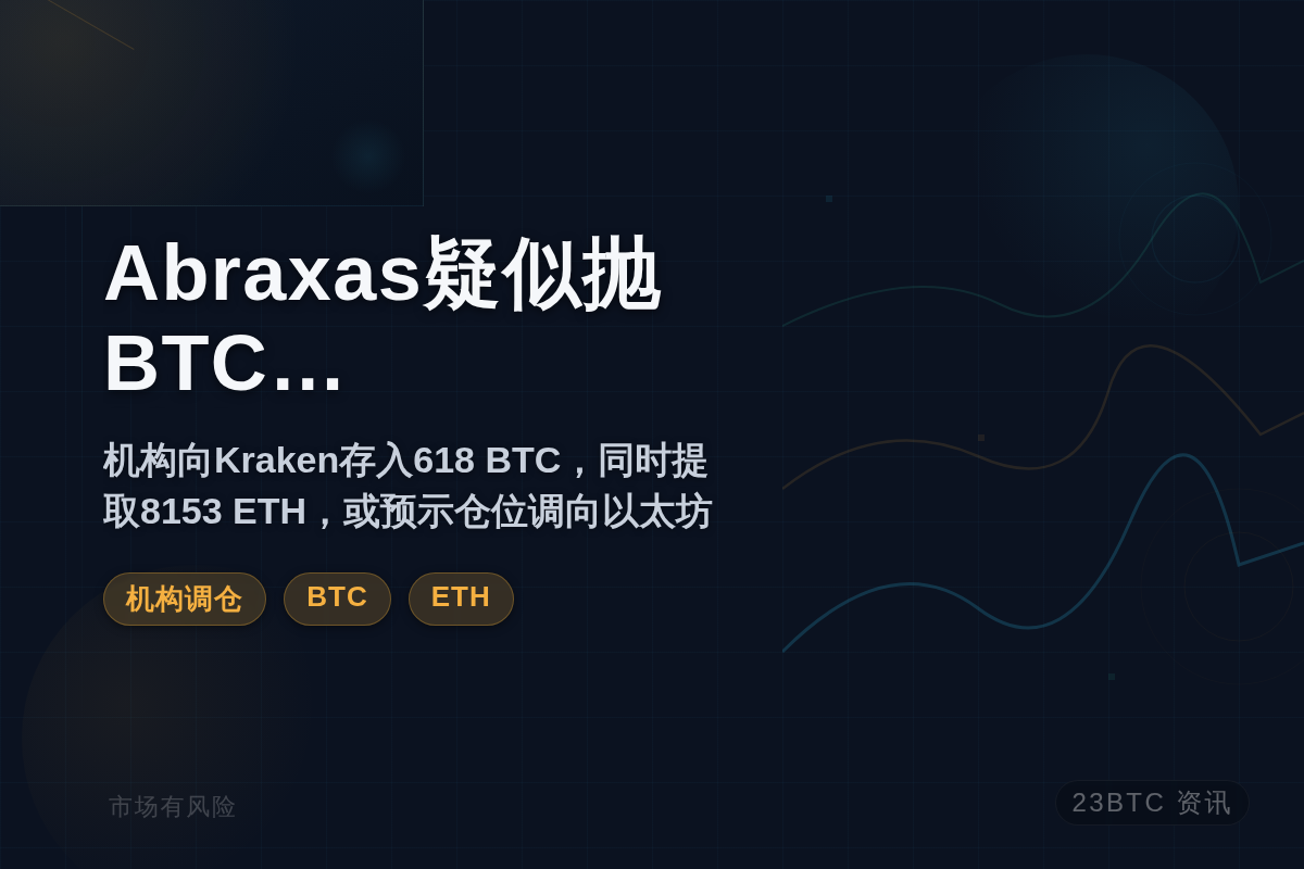 Abraxas疑似抛BTC转仓ETH插图 Abraxas疑似抛BTC转仓ETH