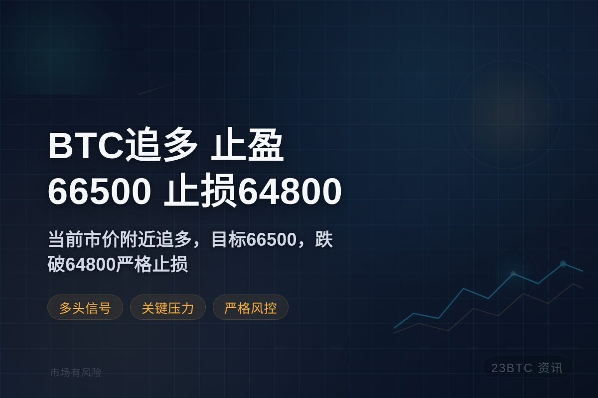 2026-07-15 13:13:05 BTC追多 止盈66500 止损64800插图1 BTC追多 止盈66500 止损64800