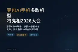 豆包AI手机多款机型将亮相2026大会