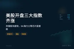 美股开盘三大指数齐涨
