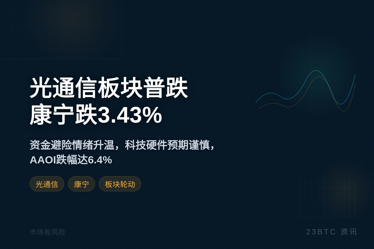 光通信板块普跌,康宁跌3.43%插图1 光通信板块普跌,康宁跌3.43%