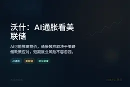 沃什：AI通胀看美联储