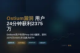 Ostium漏洞，DeBank用户24分钟获利2375