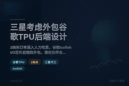 三星考虑外包谷歌TPU后端设计