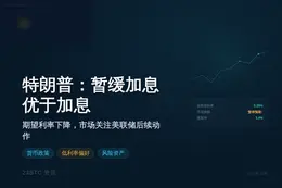 特朗普：暂缓加息优于加息，期望利率下降
