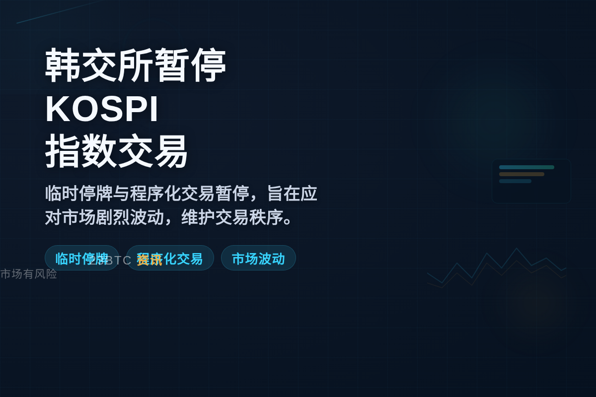 韩交所暂停KOSPI指数交易插图1 韩交所暂停KOSPI指数交易