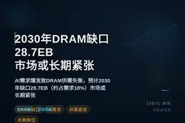 2030年DRAM缺口28.7EB 市场或长期紧张