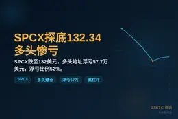 SPCX探底132.34多头惨亏