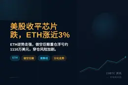 美股收平芯片跌，ETH涨近3%