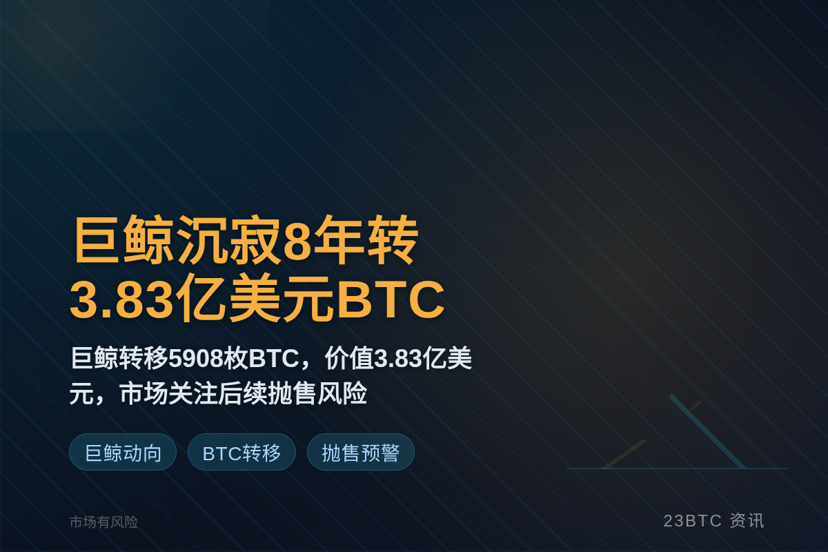 巨鲸沉寂8年转3.83亿美元BTC插图1 巨鲸沉寂8年转3.83亿美元BTC