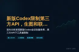 新版Codex限制第三方API，生图和联网工具消失